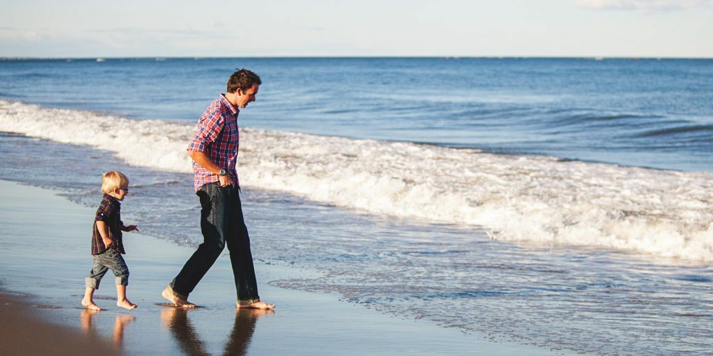 Dad-Son-On-Beach